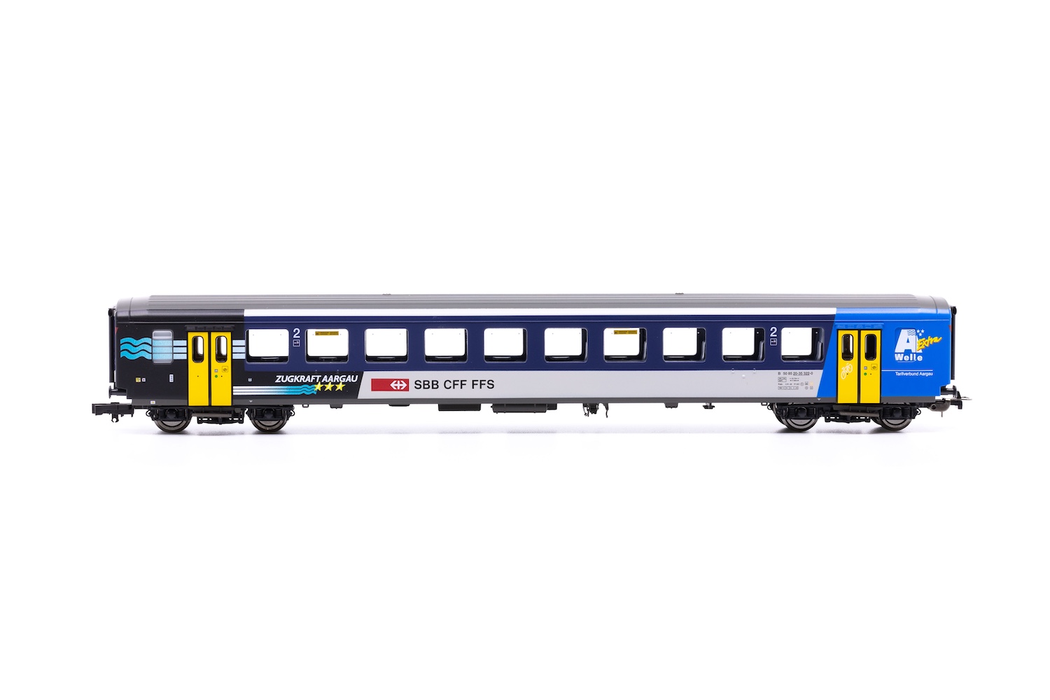 Zugkraft Aargau 5-Part Passenger Car Set with Steuerwagen