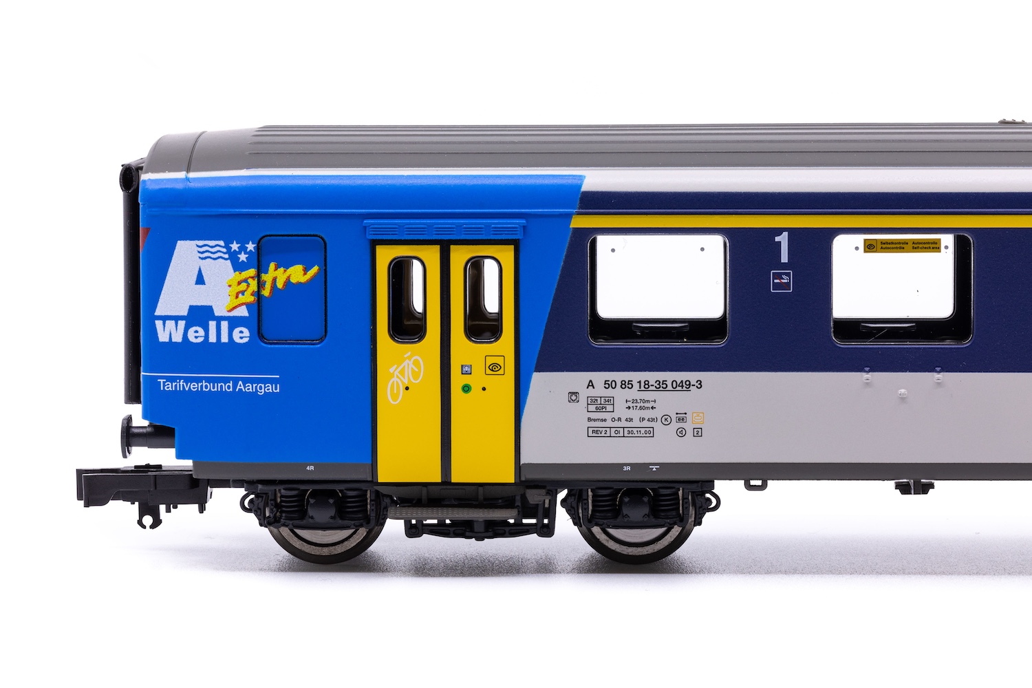 Zugkraft Aargau 5-Part Passenger Car Set with Steuerwagen