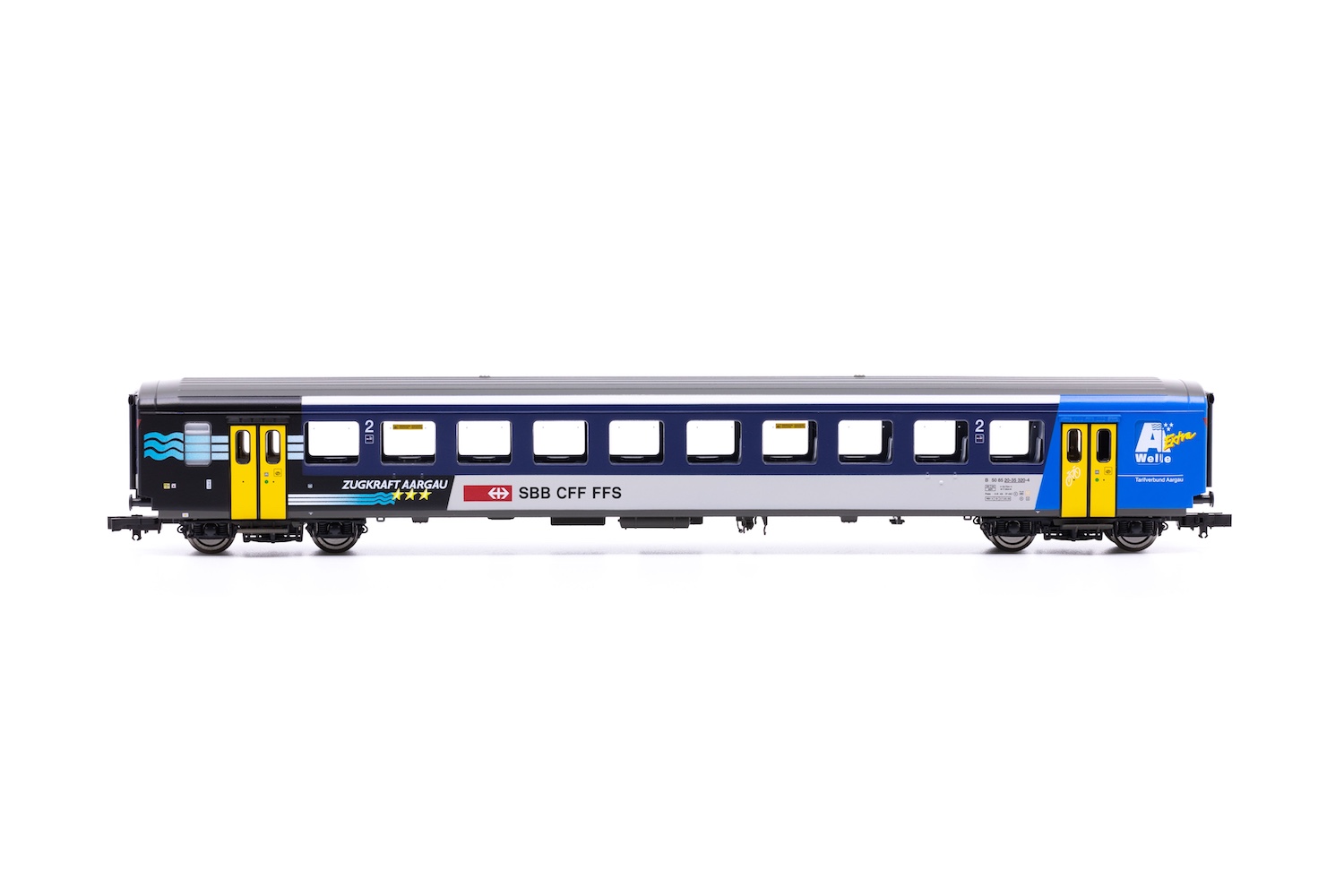 Zugkraft Aargau 5-Part Passenger Car Set with Steuerwagen